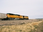 UP 7254 and BNSF 9965 near Osage from the south